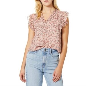 Rebecca Taylor Silk Ruffle Sleeveless Blouse "Lucia" Style Sz 8